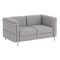 Officesource Madison Collection Loveseat with Chrome Exposed Frame OSRL3025PGR - alternate 1